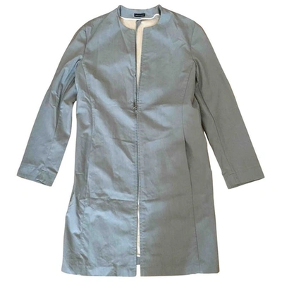 Pre-owned Giorgio Armani Trench Coat In Grey
