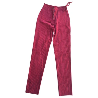 Pre-owned Colmar Straight Pants In Red