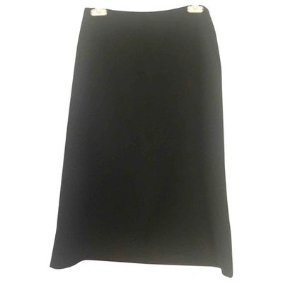 Pre-owned Saint Laurent Wool Maxi Skirt In Black