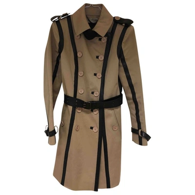 Pre-owned Burberry Beige Cotton Trench Coat