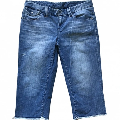 Pre-owned Emporio Armani Blue Cotton - Elasthane Jeans
