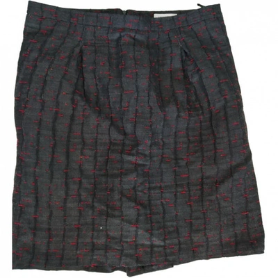 Pre-owned Costume National Wool Mid-length Skirt In Anthracite