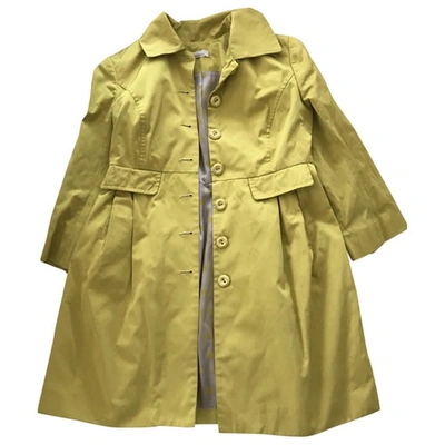 Pre-owned Pinko Trench Coat In Green