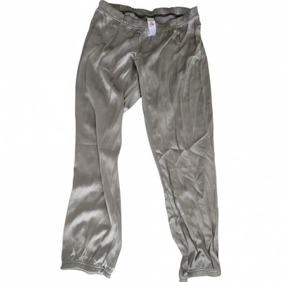 Pre-owned Cycle Silk Straight Pants In Grey