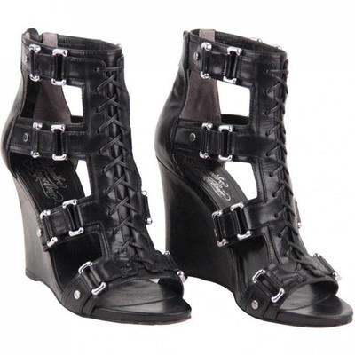 Pre-owned Alejandro Ingelmo Black Leather Heels