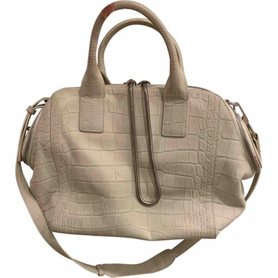 Pre-owned Alexander Wang Leather Handbag In White