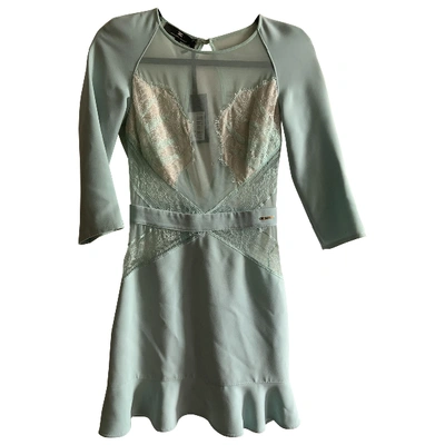 Pre-owned Elisabetta Franchi Mini Dress In Green