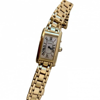 Pre-owned Cartier Tank Américaine Gold Yellow Gold Watches