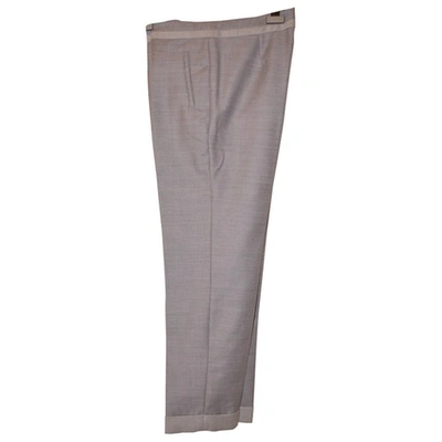 Pre-owned Gerard Darel Wool Trousers In Grey