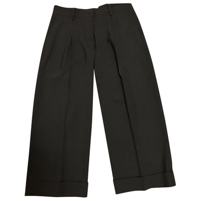 Pre-owned P.a.r.o.s.h Wool Large Pants In Black