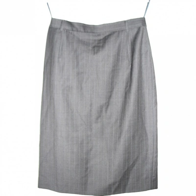 Pre-owned Escada Wool Mid-length Skirt In Grey
