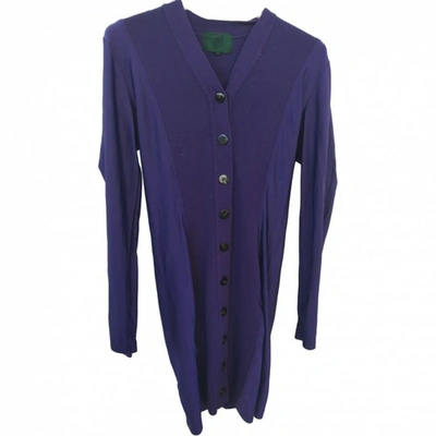 Pre-owned Jean Paul Gaultier Wool Mini Dress In Purple