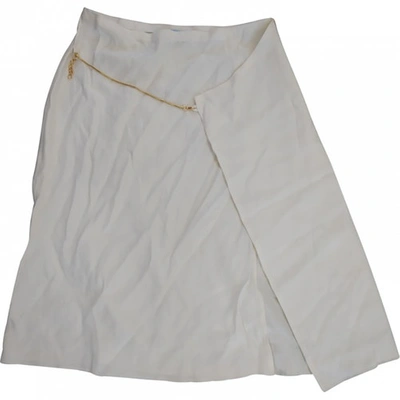 Pre-owned Blumarine Mid-length Skirt In White