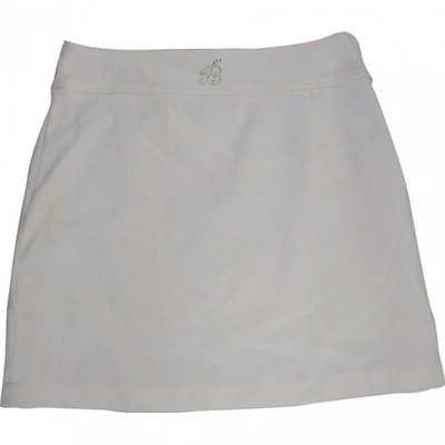 Pre-owned Blumarine Mini Skirt In White
