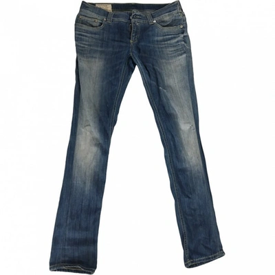 Pre-owned Dondup Straight Jeans In Turquoise