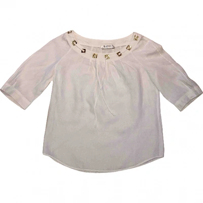 Pre-owned Max Mara Linen Blouse In White