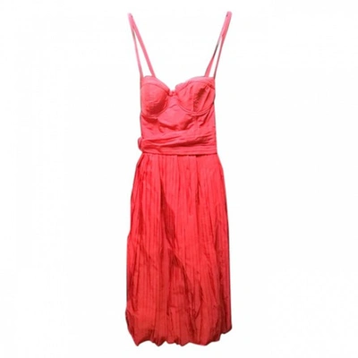 Pre-owned Pinko Mid-length Dress In Red