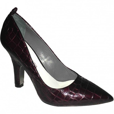 Pre-owned Amélie Pichard Patent Leather Heels In Burgundy