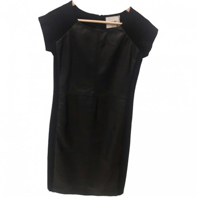 Pre-owned Max & Moi Leather Mini Dress In Black