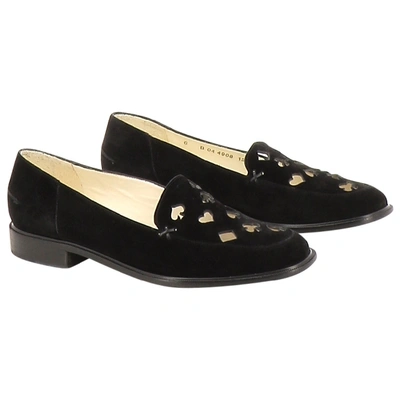 Pre-owned Robert Clergerie Flats In Black