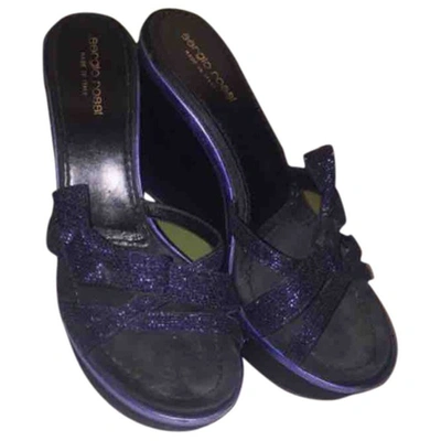 Pre-owned Sergio Rossi Glitter Mules In Other