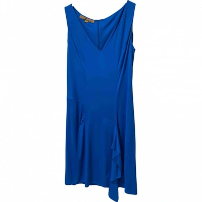 Pre-owned John Galliano Mini Dress In Blue