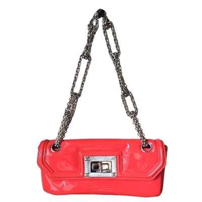 Pre-owned Chanel Patent Leather Handbag In Red