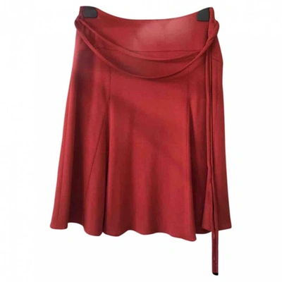 Pre-owned Barbara Bui Mid-length Skirt In Red