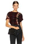 Cotton Citizen Tokyo Tie-dye Cropped T-shirt In Burgundy