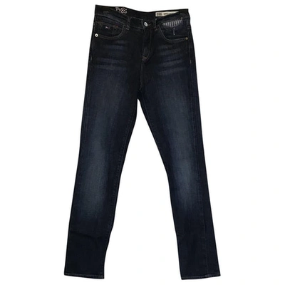 Pre-owned Tommy Hilfiger Slim Jeans In Navy