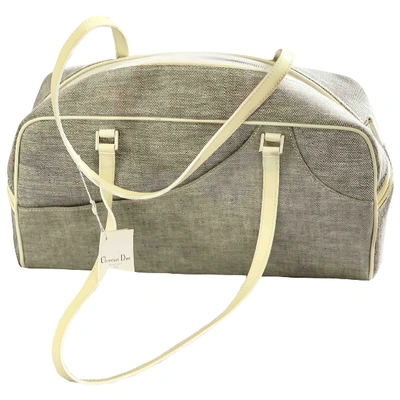 Pre-owned Dior Cloth Handbag In Grey