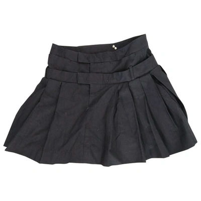 Pre-owned Dondup Mini Skirt In Anthracite
