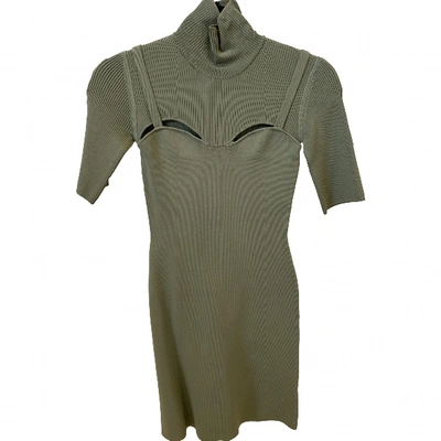 Pre-owned Dion Lee Mini Dress In Green