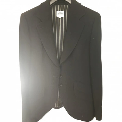 Pre-owned Armani Collezioni Wool Vest In Black