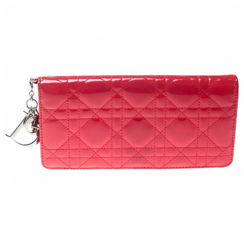 Pre-Owned Dior Pink Patent Leather Wallet | ModeSens
