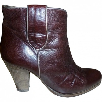 Pre-owned Barbara Bui Brown Leather Ankle Boots