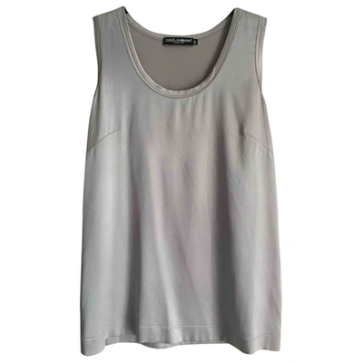 Pre-owned Dolce & Gabbana Silk Vest In Grey