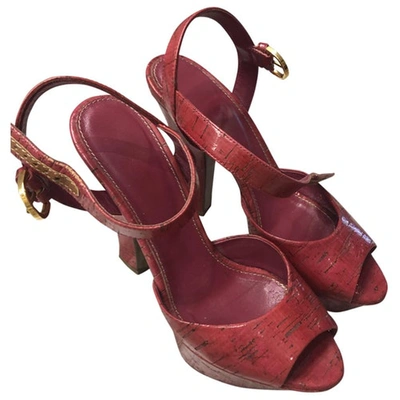 Pre-owned Sergio Rossi Patent Leather Sandals In Red