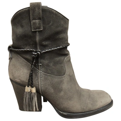 Pre-owned Fratelli Rossetti Ankle Boots In Grey