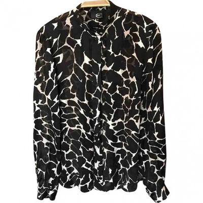 Pre-owned Just Cavalli Silk Shirt In Black