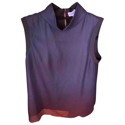 Pre-owned Claudie Pierlot Blue Polyester Top