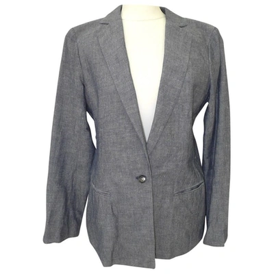 Pre-owned Club Monaco Linen Blazer In Grey