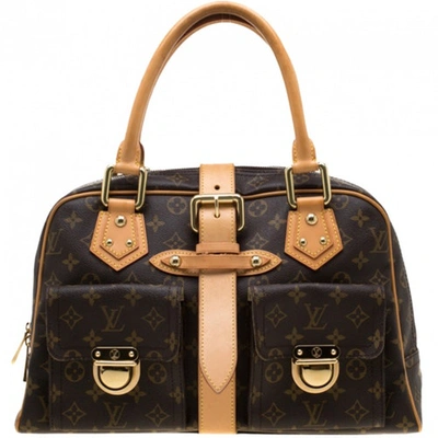 Pre-owned Louis Vuitton Manhattan Brown Leather Handbag