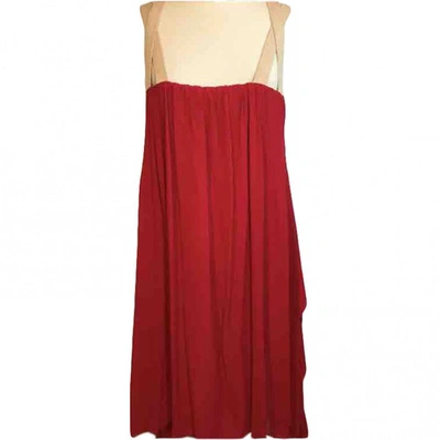 Pre-owned Alessandro Dell'acqua Silk Dress In Red