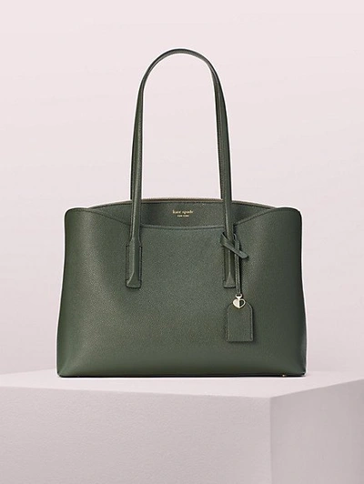Kate Spade Margaux Large Work Tote In Deep Evergreen