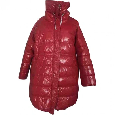 Pre-owned Pinko Puffer In Red