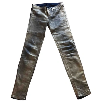 Pre-owned J Brand Slim Jeans In Gold