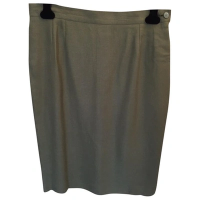 Pre-owned Saint Laurent Mid-length Skirt In Khaki
