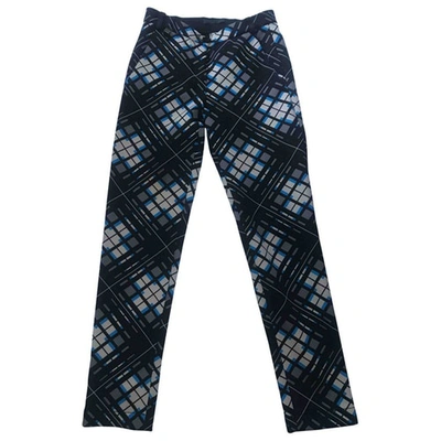 Pre-owned Pinko Straight Pants In Blue