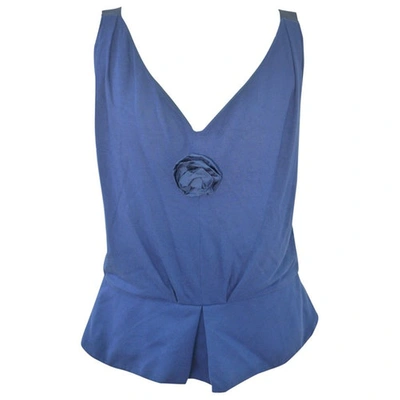 Pre-owned Mulberry Silk Camisole In Blue